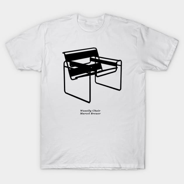 Wassily Chair By Marcel Breuer T-Shirt by Jamesbartoli01@gmail.com